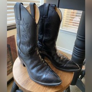 Justin Women’s Black Western Boots 8.5